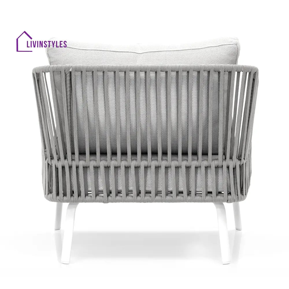 Luies Outdoor Garden Balcony Sofa Set 2 Seater,2 Single seater and 2 Center Table With 1 Side Table Set Braid & Rope