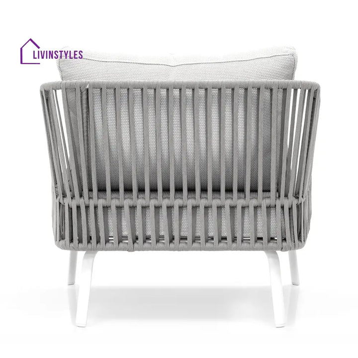 Luies Outdoor Garden Balcony Sofa Set 2 Seater,2 Single seater and 2 Center Table With 1 Side Table Set Braid & Rope