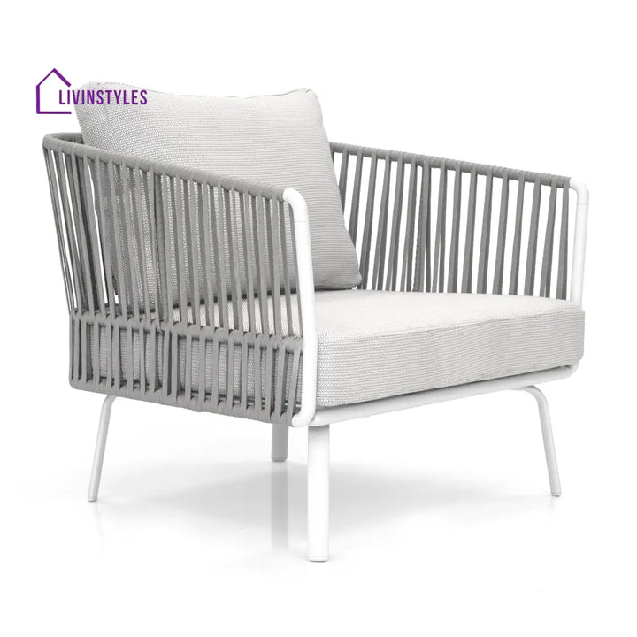 Luies Outdoor Garden Balcony Sofa Set 2 Seater,2 Single seater and 2 Center Table With 1 Side Table Set Braid & Rope