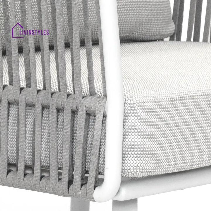 Luies Outdoor Garden Balcony Sofa Set 2 Seater,2 Single seater and 2 Center Table With 1 Side Table Set Braid & Rope