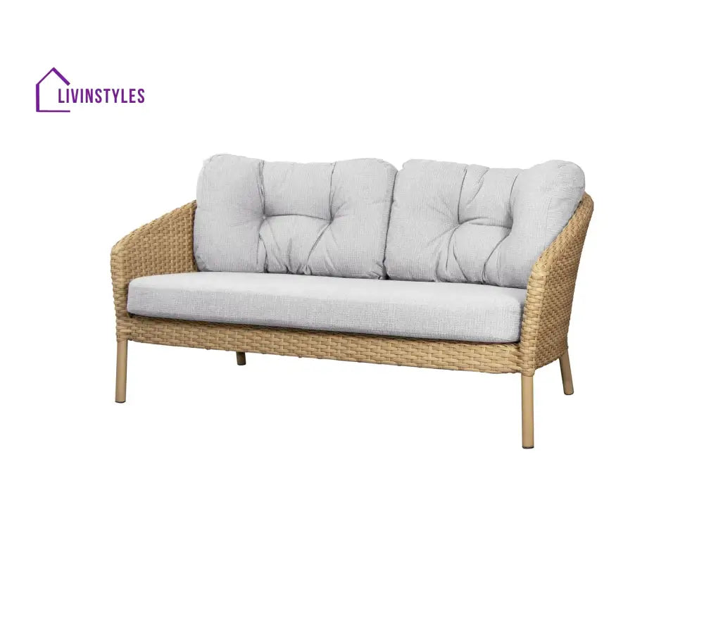 Luigi Outdoor Patio Sofa Set 3 Seater 2 Seater 1 Single Seater and 1 Center Table (Brown) - Sofa Sets