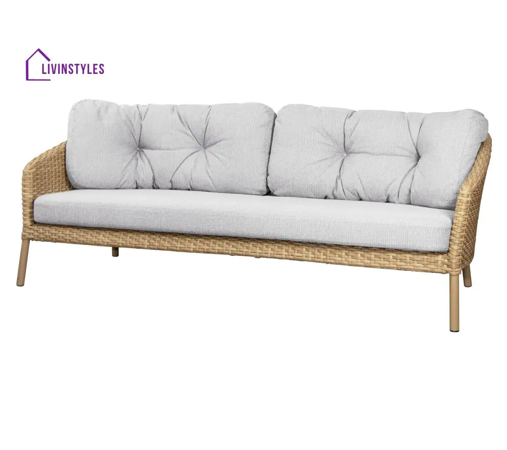 Luigi Outdoor Patio Sofa Set 3 Seater 2 Seater 1 Single Seater and 1 Center Table (Brown) - Sofa Sets