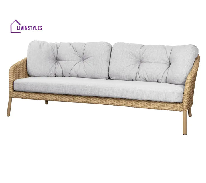 Luigi Outdoor Patio Sofa Set 3 Seater 2 Seater 1 Single Seater and 1 Center Table (Brown) - Sofa Sets