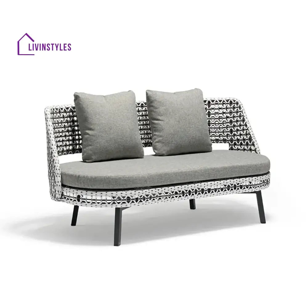 Lujayn Outdoor Double Tone Rattan Wicker Sofa Set - Sofa Set