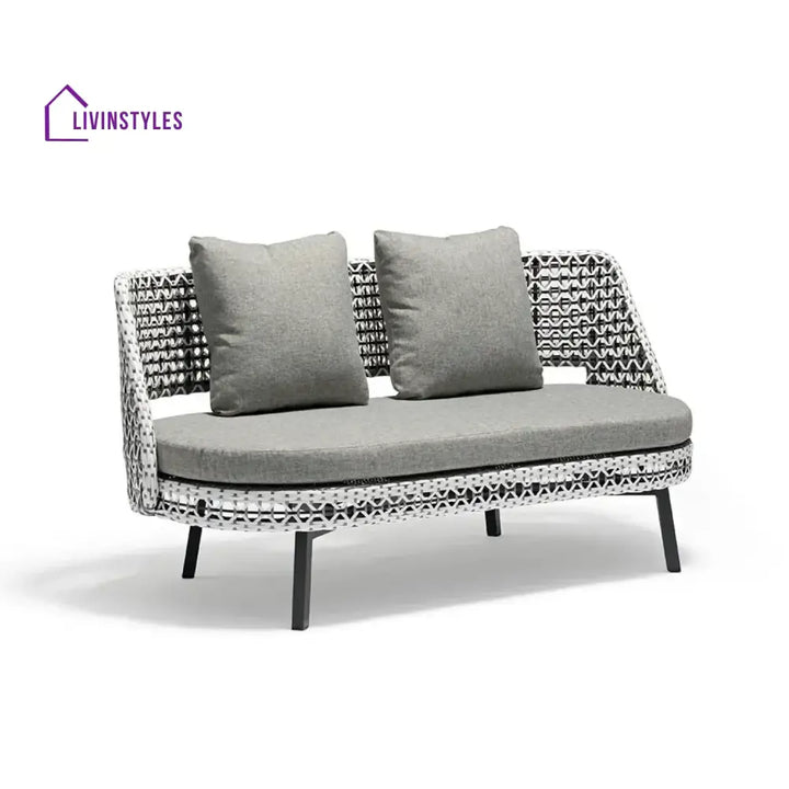 Lujayn Outdoor Double Tone Rattan Wicker Sofa Set - Sofa Set