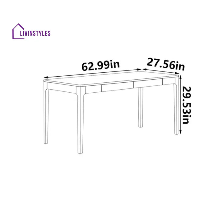 Luka Solid Wood Study Table for Students