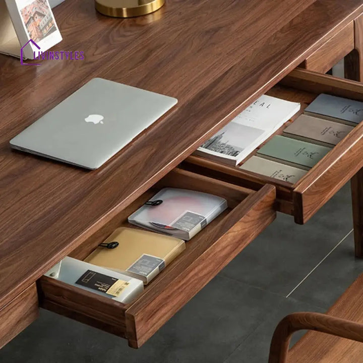 Luka Solid Wood Study Table for Students