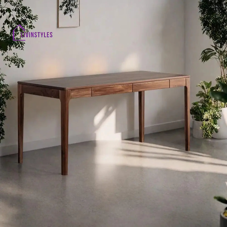 Luka Solid Wood Study Table for Students