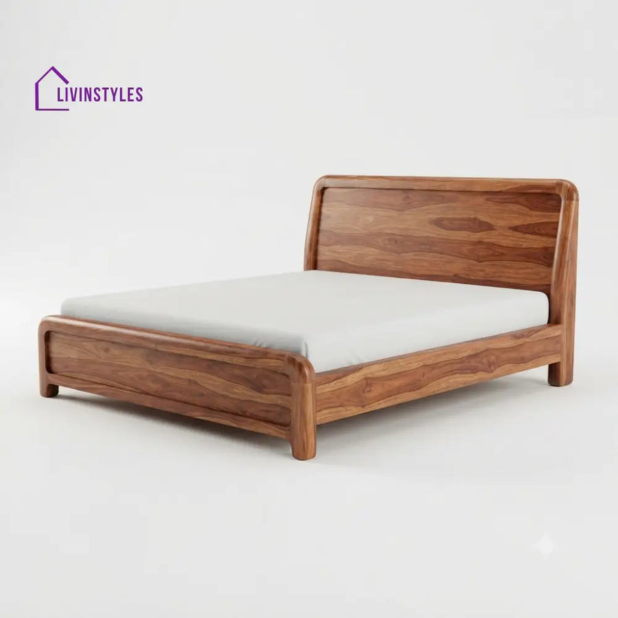 Lukhanyo Wooden Double Bed | King Size Bed | Queen Size Bed - Bed Without Storage