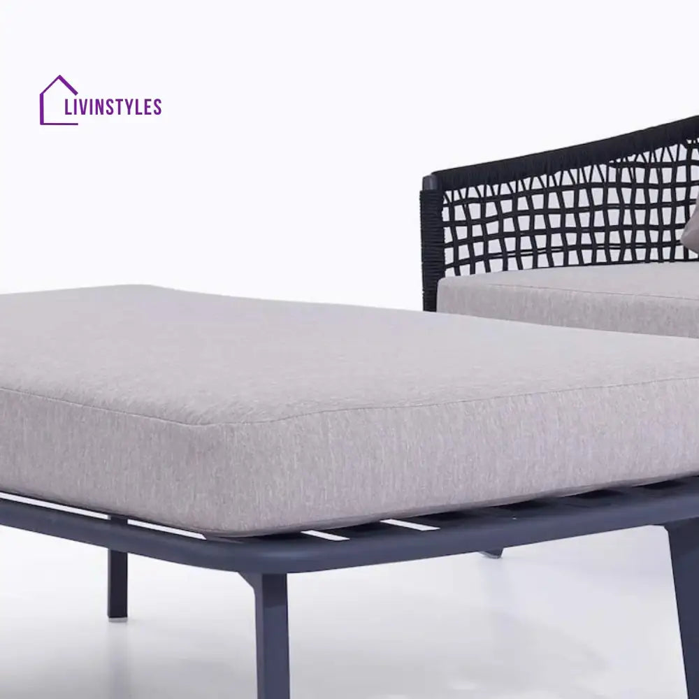 Lumi 2-Piece Outdoor Rope Loveseat Sofa With Ottoman - Patio Sofa Set