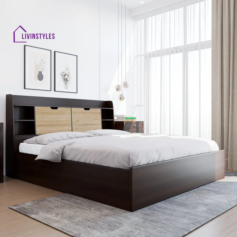 Dmitri King Bed With Storage (Wenge) Home Furniture