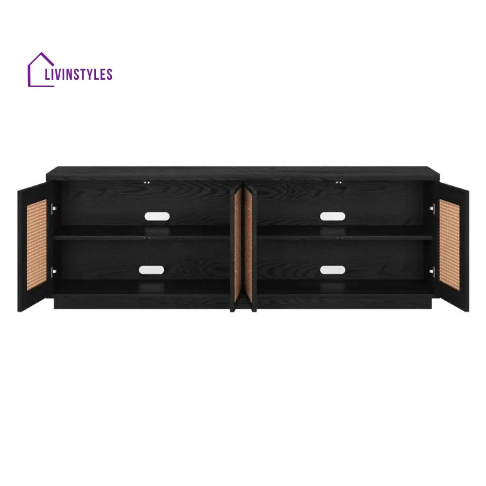 Luna Wooden Finish Tv Unit Stand for Living Room