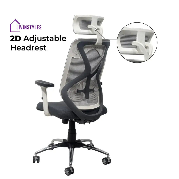Lunar Fusion Mesh Headrest Executive Office Chair & Home Office Chair