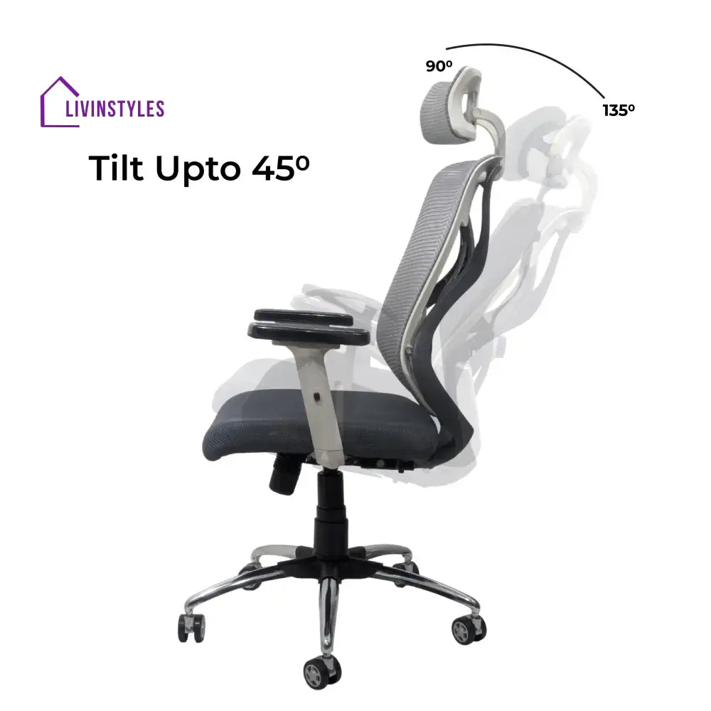 Lunar Fusion Mesh Headrest Executive Office Chair & Home Office Chair