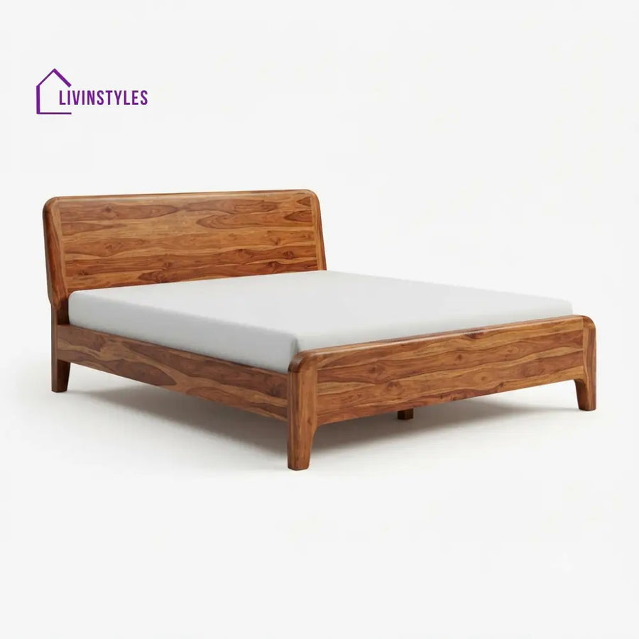 Lungile Wooden Double Bed | King Size Bed | Queen Size Bed - Bed Without Storage