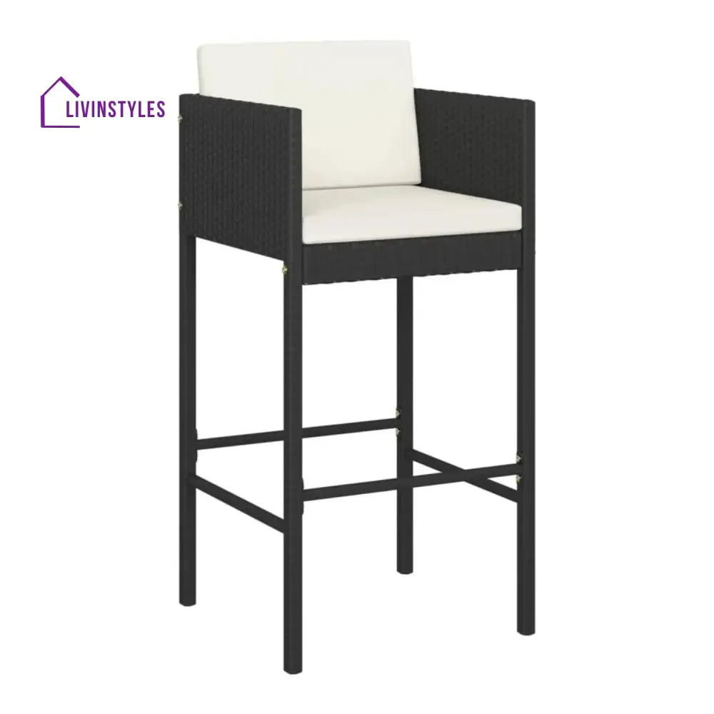 Lupe 7-Piece Outdoor Rattan Wicker Bar Set with Glass Top Table - Bar Set
