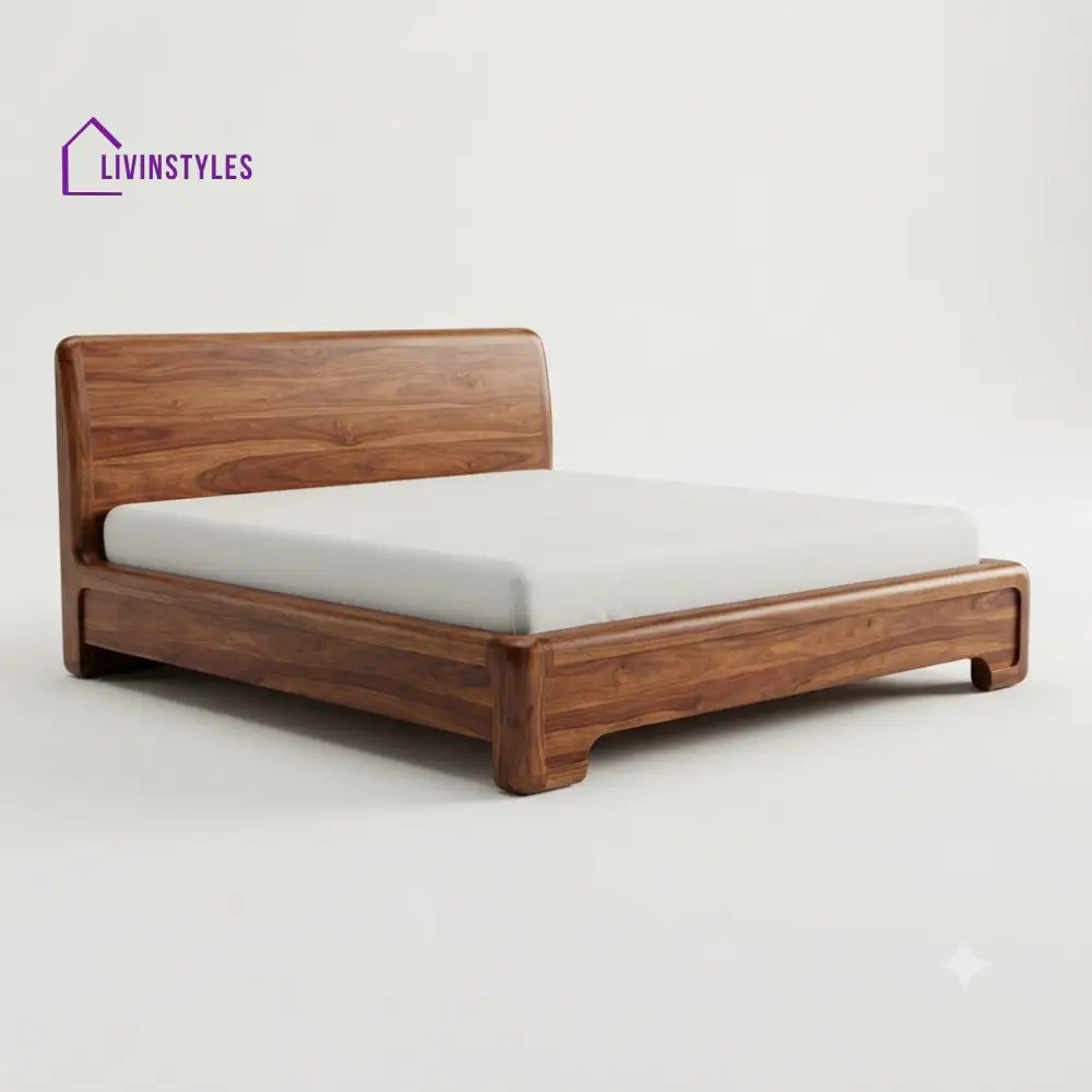 Lusanda Wooden Double Bed | King Size Bed | Queen Size Bed - Bed Without Storage