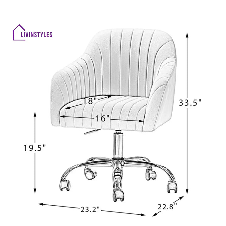Luxurious Velvet Office Designer Chair Blue Furniture