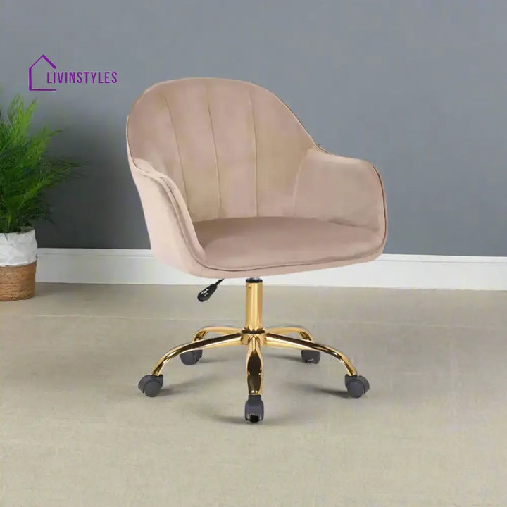 Luxury Tufted Office Chair Mobility Brown Furniture