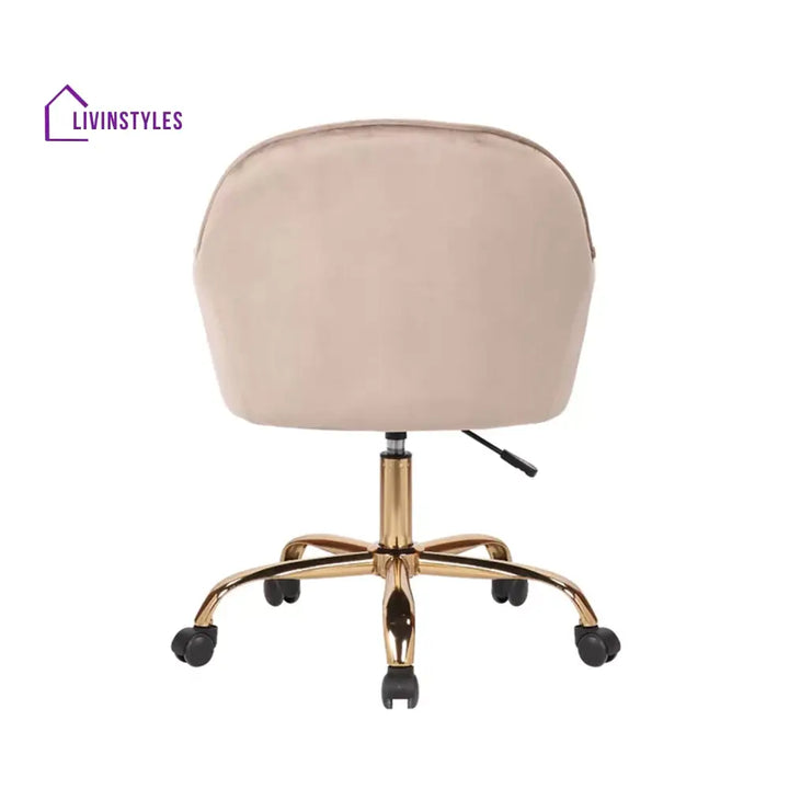 Luxury Tufted Office Chair Mobility Brown Furniture