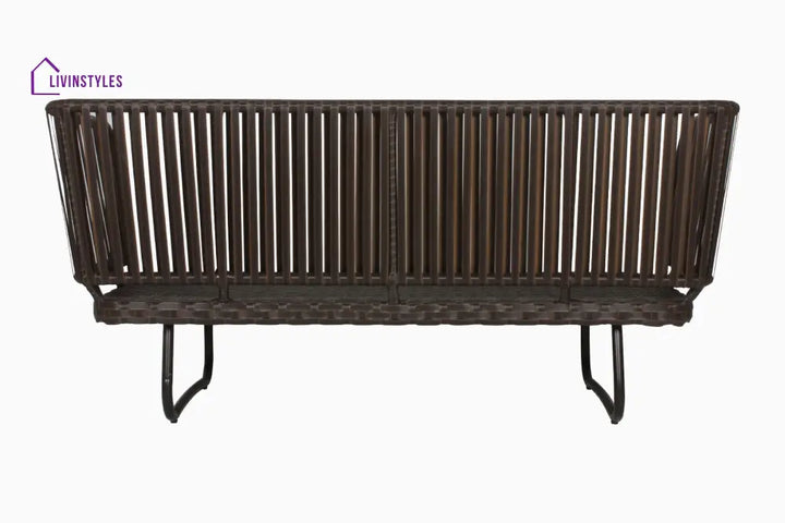 Lydie Outdoor Sofa Set 2 Seater 2 Single seater and 1 Center Table (Dark Brown) - Sofa Sets