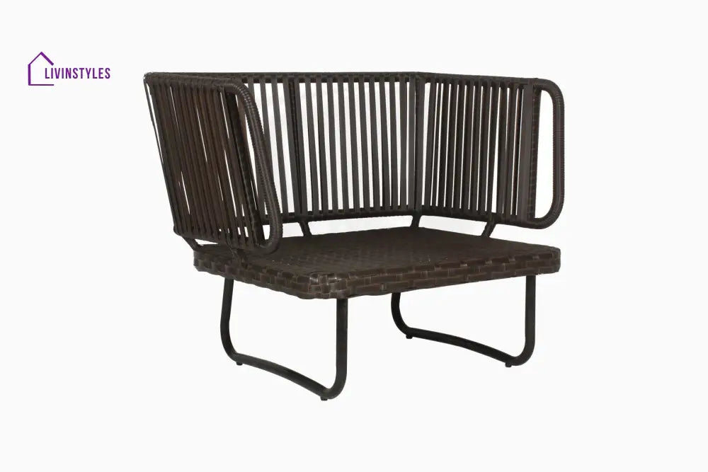 Lydie Outdoor Sofa Set 2 Seater 2 Single seater and 1 Center Table (Dark Brown) - Sofa Sets