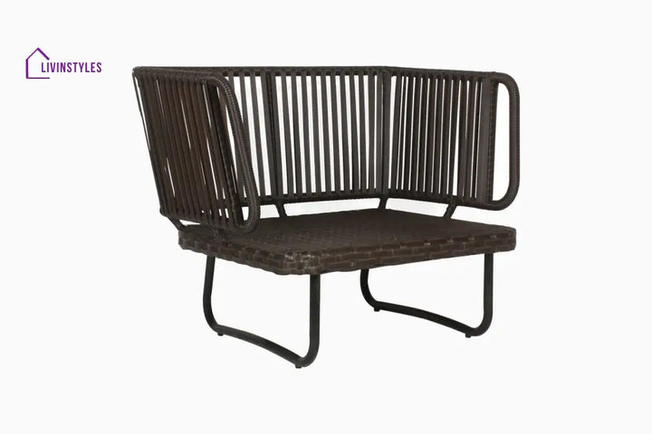 Lydie Outdoor Sofa Set 2 Seater 2 Single seater and 1 Center Table (Dark Brown) - Sofa Sets