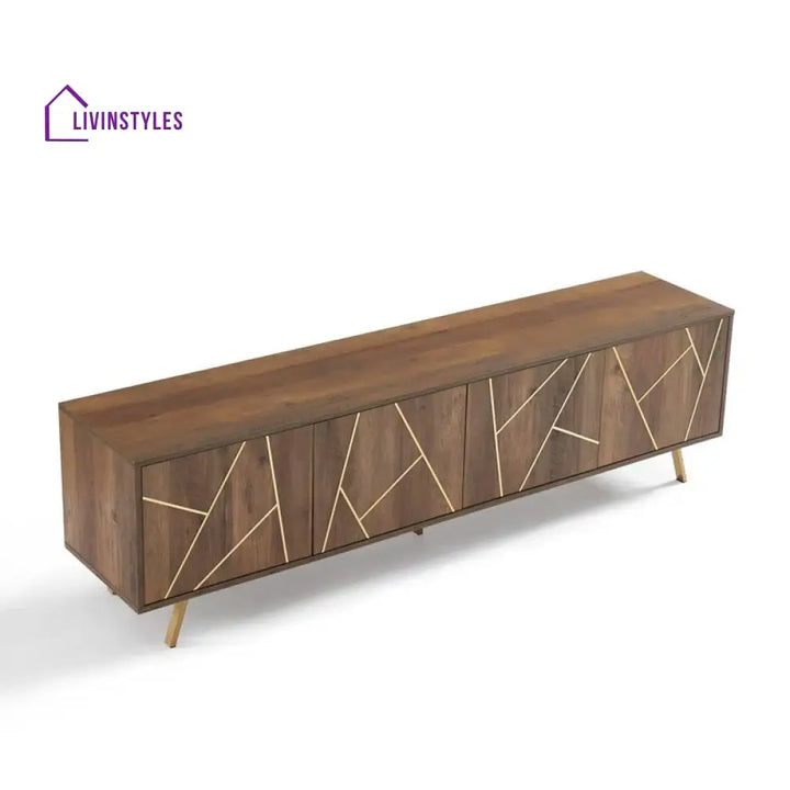 Lyla Wooden Finish Tv Unit Stand for Living Room