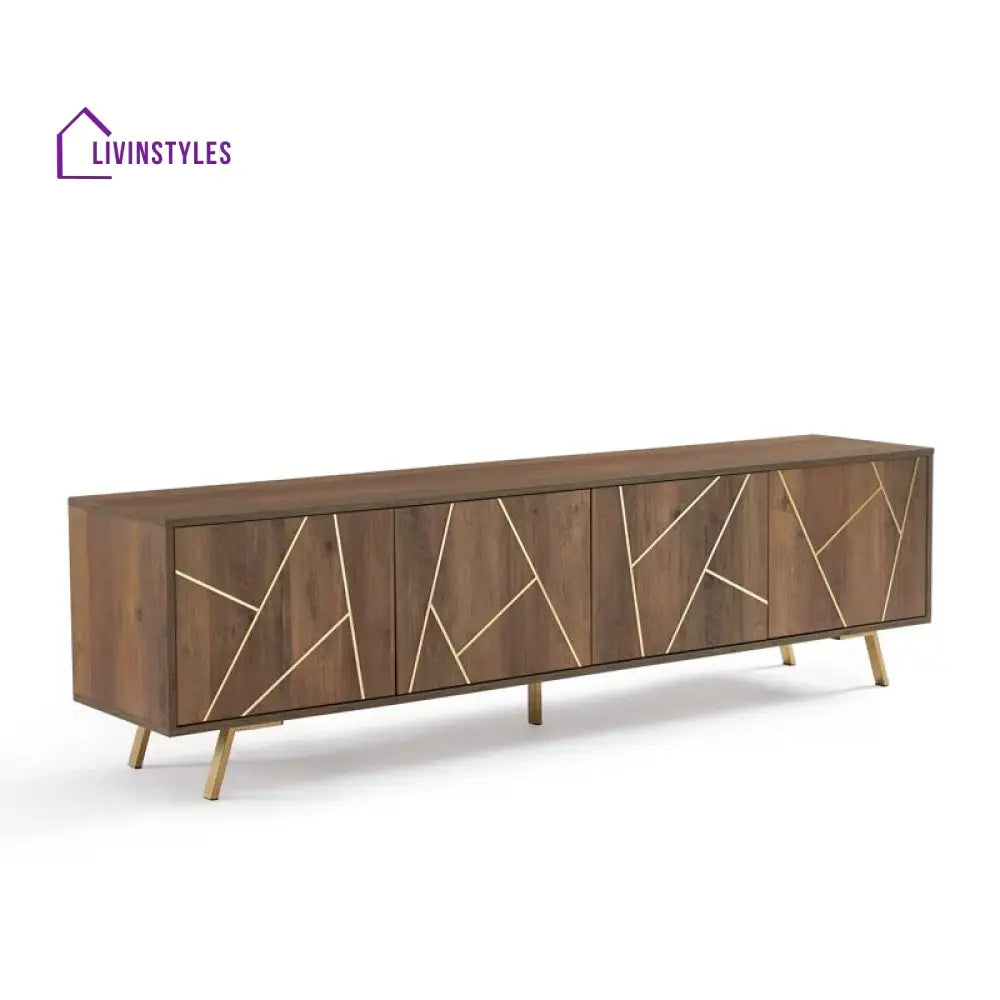 Lyla Wooden Finish Tv Unit Stand for Living Room
