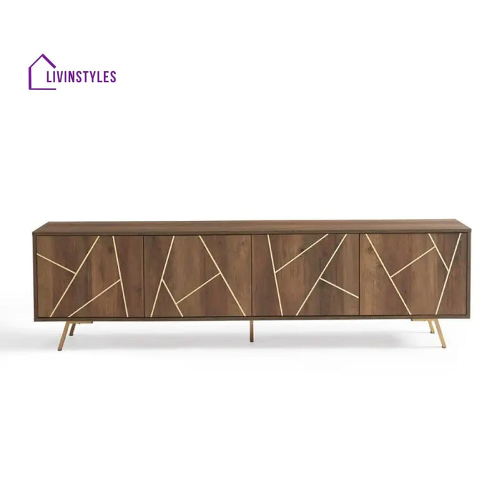 Lyla Wooden Finish Tv Unit Stand for Living Room