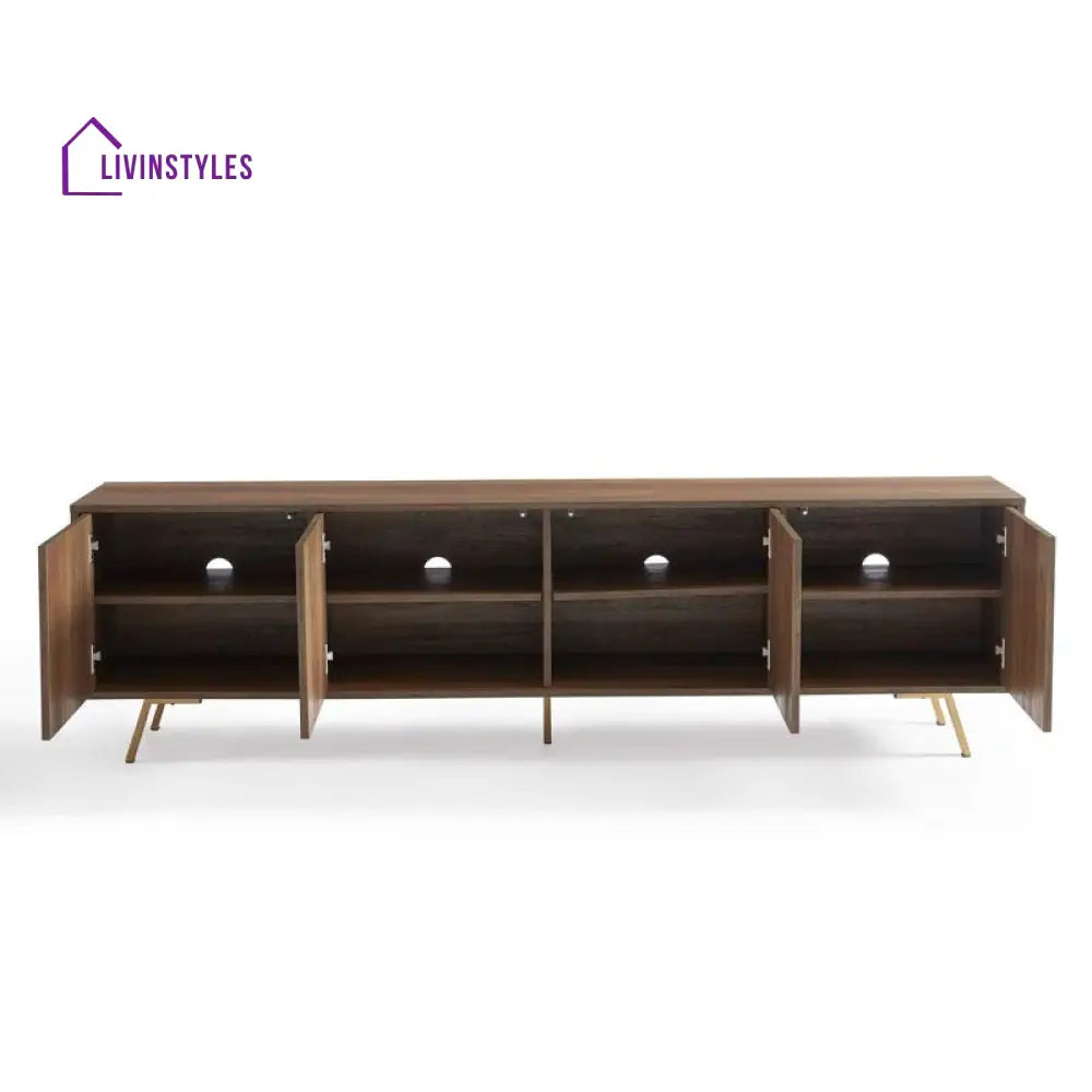 Lyla Wooden Finish Tv Unit Stand for Living Room