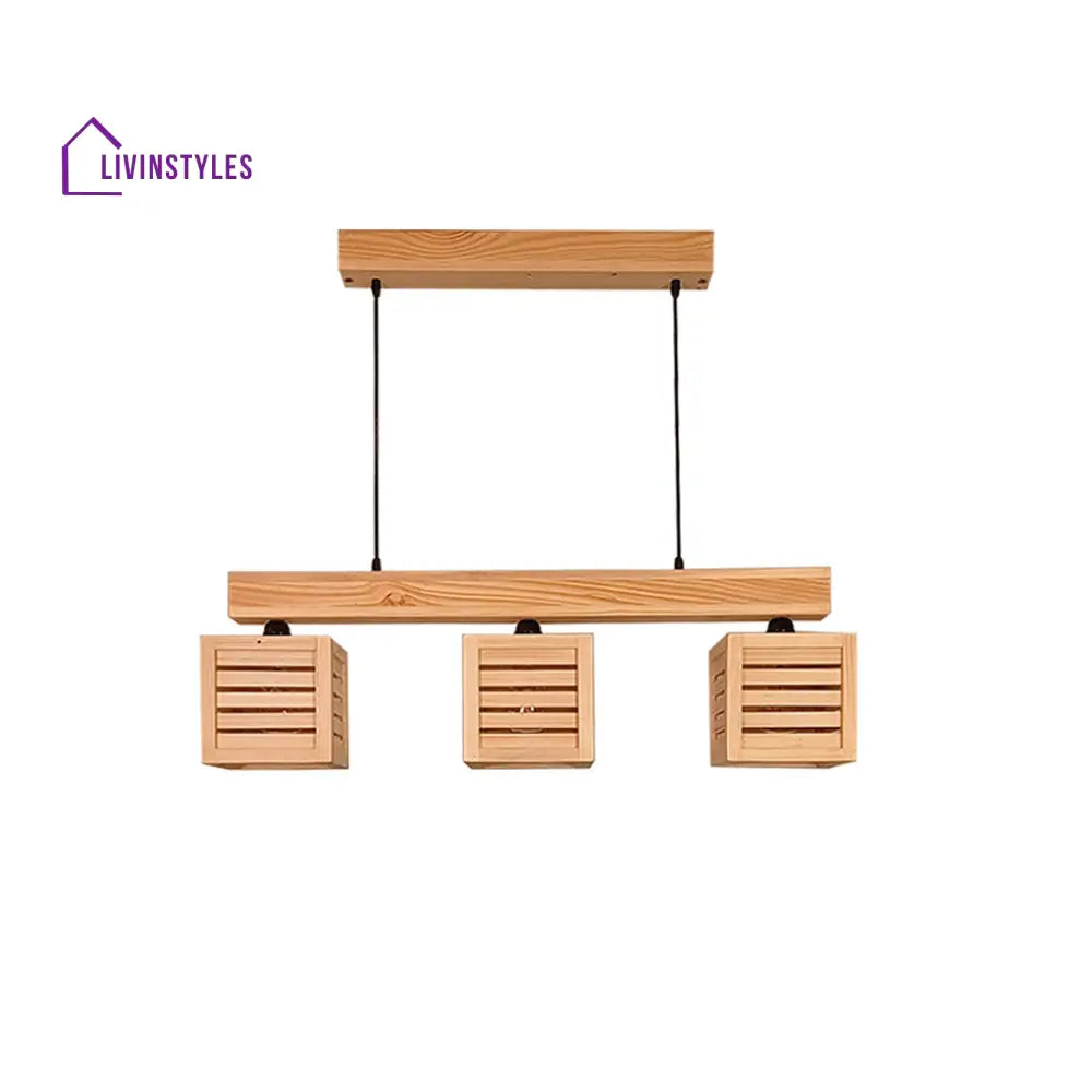 Lyon Beige Wooden Series Hanging Lamp Lamps