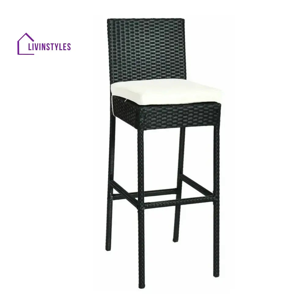 Lyra 7-Piece Outdoor Rattan Wicker Bar Set with Wooden Top Table - Bar Set