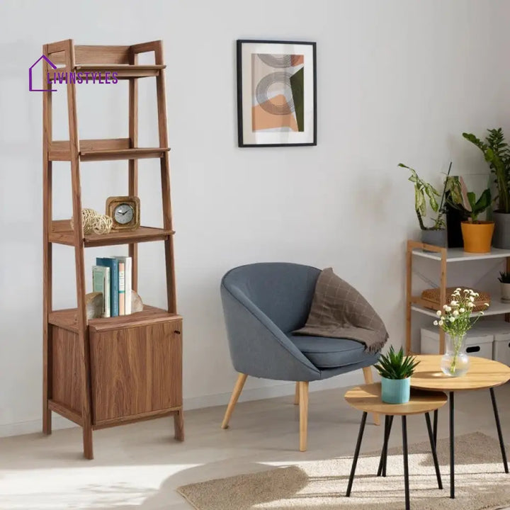 Lyubov Solid Wood Bookshelves | Bookshelf for Living Room | Bedroom | Drawing Room | Study Room