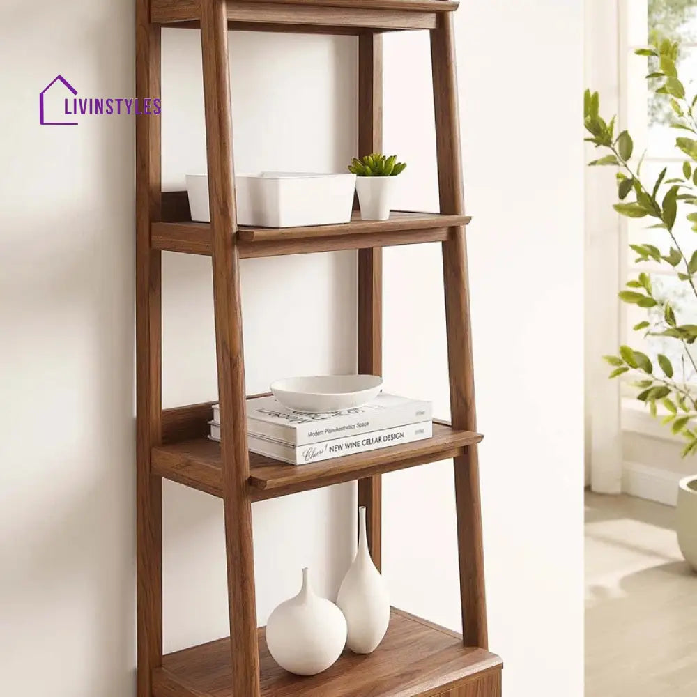 Lyubov Solid Wood Bookshelves | Bookshelf for Living Room | Bedroom | Drawing Room | Study Room