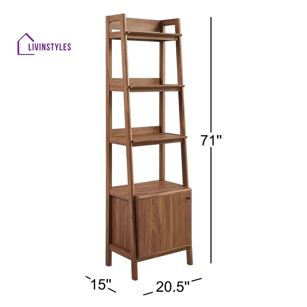 Lyubov Solid Wood Bookshelves | Bookshelf for Living Room | Bedroom | Drawing Room | Study Room
