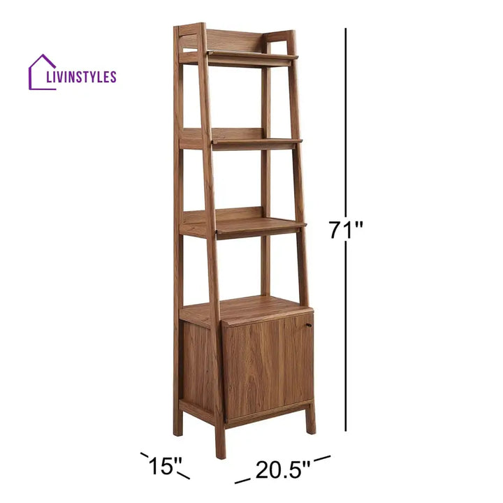 Lyubov Solid Wood Bookshelves | Bookshelf for Living Room | Bedroom | Drawing Room | Study Room