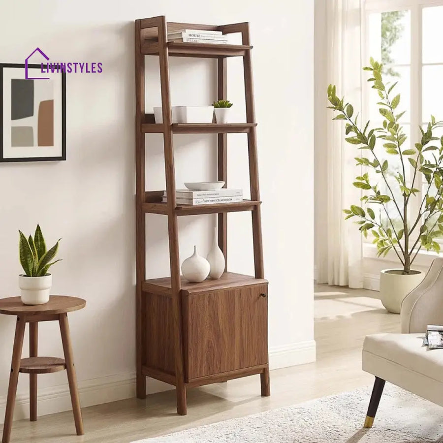 Lyubov Solid Wood Bookshelves | Bookshelf for Living Room | Bedroom | Drawing Room | Study Room