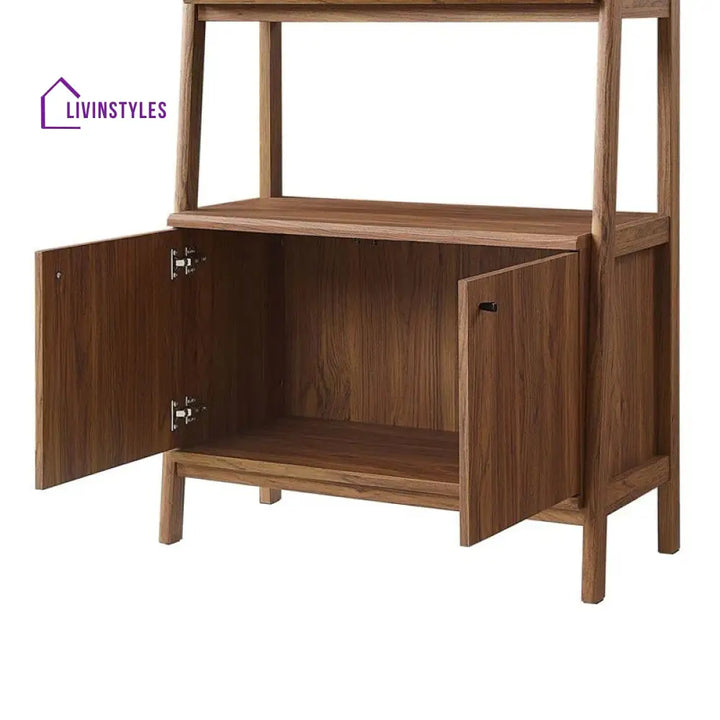 Lyubov Solid Wood Bookshelves | Bookshelf for Living Room | Bedroom | Drawing Room | Study Room