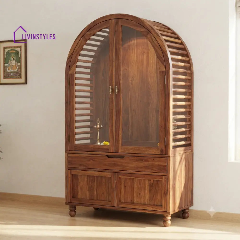 Maanya Premium Solid Wood Home Temple | Pooja Mandir for Home