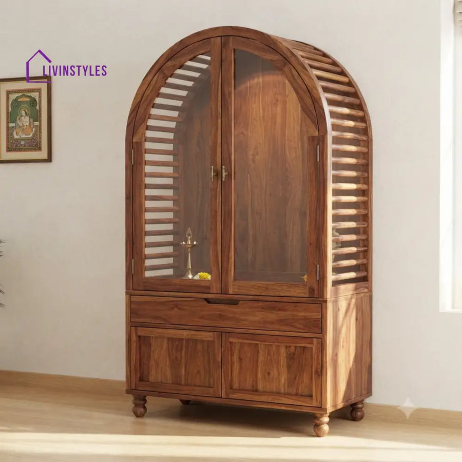 Maanya Premium Solid Wood Home Temple | Pooja Mandir for Home