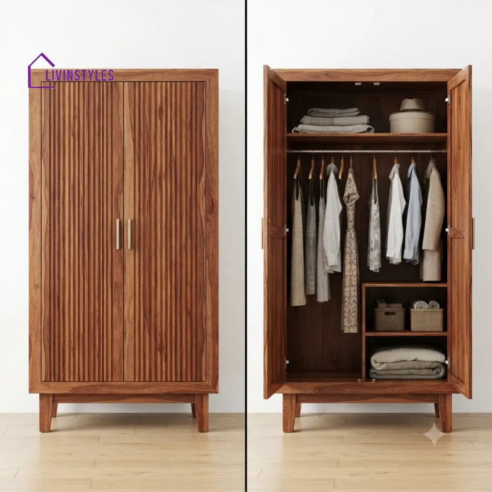 Maanya Wooden Wardrobe for Clothes | Cupboard for Clothes