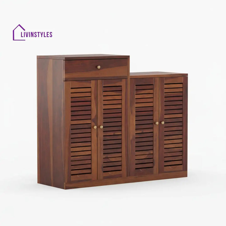 Macarena Sheesham Wood Shoe Rack with Door