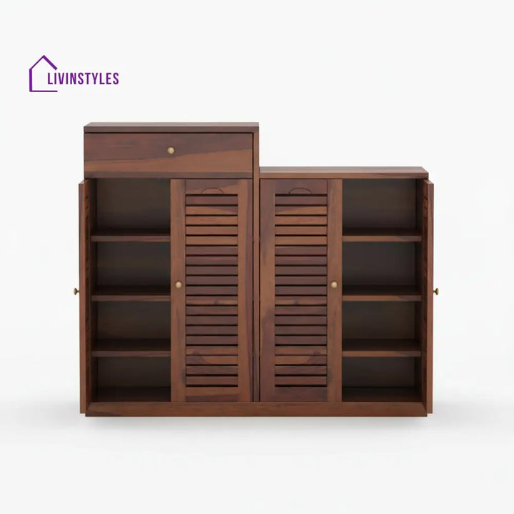 Macarena Sheesham Wood Shoe Rack with Door