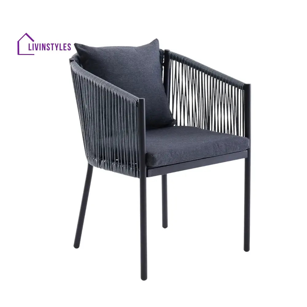 Mackenzie 2-Piece Outdoor Rope Patio Dining Chairs Dinning Chairs