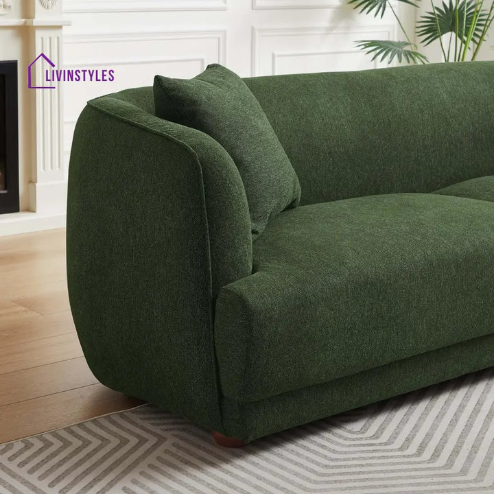 Madan Green Three Seater Sofa For Living Room