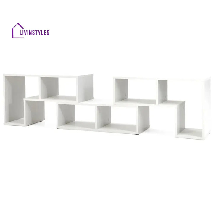 Madeleine White Finish Tv Unit Stand for Living Room