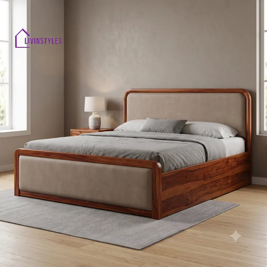 Madhan King Size Hydraulic Storage Sheesham Wood Bed
