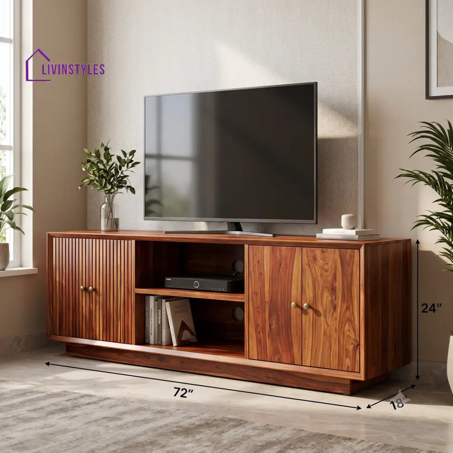 Madhan Solid Sheesham Wood Tv Unit for Living Room | Tv Cabinet | Tv Console