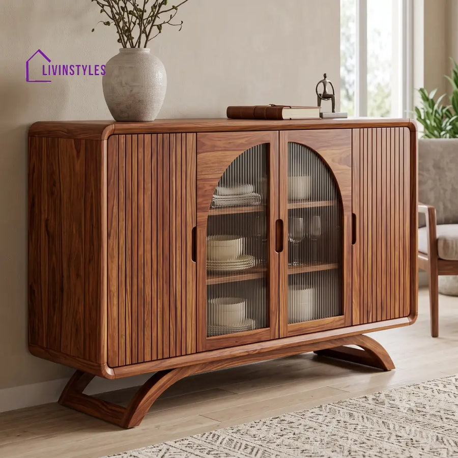 Madhavi Premium Sheesham Wood Sideboard and Cabinet for Living Room